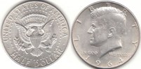 Half Dollar 1964 D USA Kennedy vz